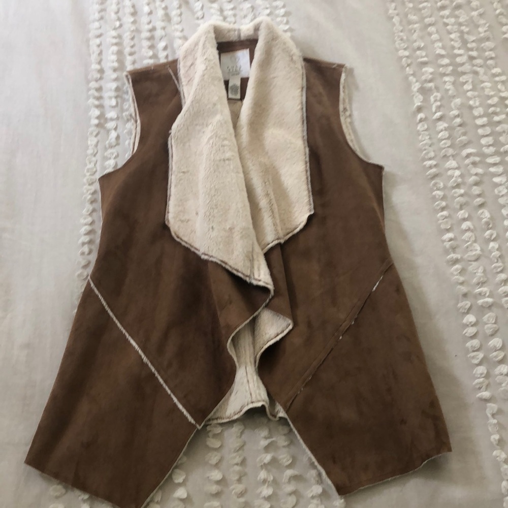 Suede Faux Fur Vest